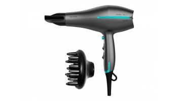 Cecotec Hair dryer | IoniCare 5300 Maxi Aura Black | 2200 W | Number of temperature settings 3 | Ionic function | Black/Grey | Diffuser nozzle