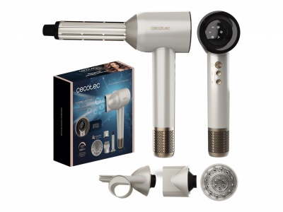 Cecotec Hair dryer | DryGlam Waves Champagne | 1600 W | Number of temperature settings 3 | Ionic function | Champagne | Diffuser nozzle