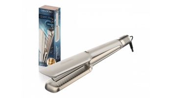 Cecotec Hair Straightener | Air Lisse Champagne | Ceramic heating system | Ionic function | Temperature (max) 230 °C | Temperature (min) 100 °C | Number of heating levels 3 | 1600 W | Champagne