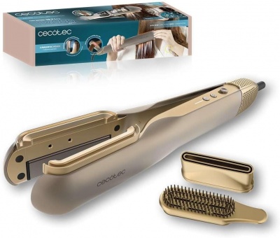 Cecotec Air Straightener | AirLisse 2in1 ForceDry Champagne | Ceramic heating system | Number of heating levels 4 | 1000 W | Beige