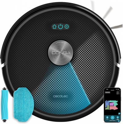 Cecotec Robot Vacuum Cleaner | Conga M70 | Wet&Dry | Operating time (max) 250 min | 4500 mAh | Dust capacity 400 L | 20000 Pa | Black