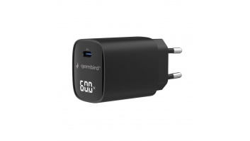 Gembird TA-UC-1C-PD60LCD-01-BK 60W USB Type-C fast charger, LCD, black | Gembird