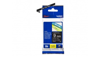Brother | TZe-325 Laminated Tape | White on Black | TZe | 8 m | 9 cm
