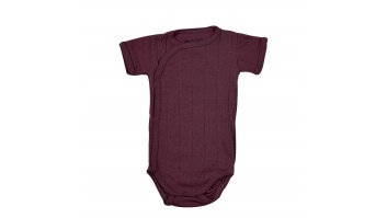 Lodger Romper Solid kokvilnas bodijs ar īsām piedurknēm, Nocture, 62 cm