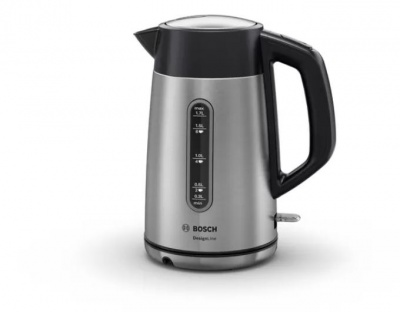 Bosch | Kettle | DesignLine TWK4P440 | Electric | 2400 W | 1.7 L | Stainless steel | 360° rotational base | Black/Stainless Steel