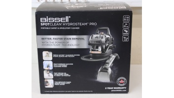 SALE OUT. Bissell | Portable Carpet and Upholstery Cleaner | SpotClean HydroSteam Pro | Corded operating | Washing function | 1000 W | - V | Black | Warranty 24 month(s) | DAMAGED PACKAGING, USED, DIRTY,SCRATCHES,MISSING HYDRORINSE TOOL