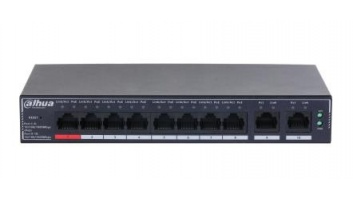 Switch|DAHUA|DH-SG4010P|Switch layer L2|10xRJ-45 ports|RJ-45 Ports Type Gigabit Ethernet (10/100/1000)|8xPower over Ethernet (PoE) ports quantity|Total Power over Ethernet (PoE) budget 110 W|SG4010P