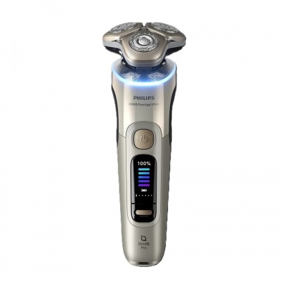 PHILIPS i9000 Prestige Ultra Elektroskuveklis mitrai/sausai skūšanai (lādējams), baltais zelts