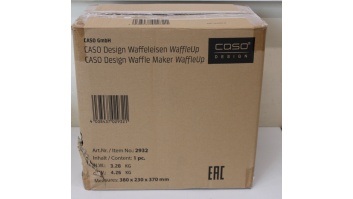 SALE OUT. Caso WaffleUp | Waffle Maker | 800 W | Number of pastry 1 | Waffle | Silver | UNPACKED, DAMAGED PACKAGING, MISSING INNER PACKAGING