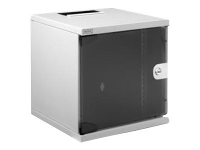 Digitus | 6U Wall Mounting Cabinet | DN-10-05U-1 | Safety class rating IP20; 200° door opening angle; Lockable safety-glass door; 254 mm (10") profile rails mounted on the front side inside of the cabinet, galvanized; 254 mm (10") profile rails are adjust