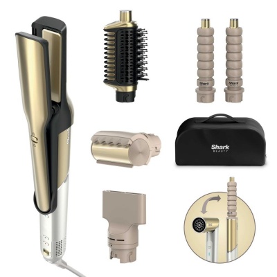 Shark Glam Ceramic & Air Styling and Drying System with FrizzFighter | HD6051SEU | Number of heating levels 3 | 1500 W | Gold