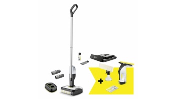 Vacuum Cleaner|KARCHER|FC 2-4 + WV 4-4 Set|Dry&wet|Electric mop|Black/Silver|Bagless|Battery| 2.2 kg|9.791-983.0