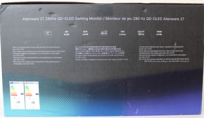 SALE OUT. Dell LCD AW2725D 27" QD-OLED QHD/2560x1440/HDMI,DP,USB-C/Black | Dell | AW2725D | 27 " | QD-OLED | QHD | 16:9 | 280 Hz | 0.03 ms | 2560 x 1440 pixels | 250 cd/m² | HDMI ports quantity 2 | Warranty 36 month(s) | DAMAGED PACKAGING