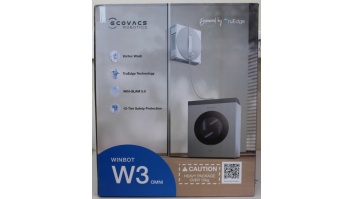 SALE OUT. Ecovacs Window Cleaning Robot | WINBOT W3 OMNI | Corded/Cordless | 8000 Pa | White/Silver | MISSING INNER PACKAGING, WET WATER TANKS, DIRTY AND SCRATCHED ITEM. BOTTLE WITHOUT LIQUID
