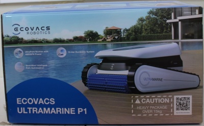 SALE OUT. Ecovacs ULTRAMARINE P1 Robotic Pool Cleaner, 4800 GPH power, SmartNavi, White/Blue | Ecovacs ULTRAMARINE P1 | Robotic Pool Cleaner | Operating time (max) 180 min | Wet | Li-ion | 4600 mAh | White/Blue | DEMO