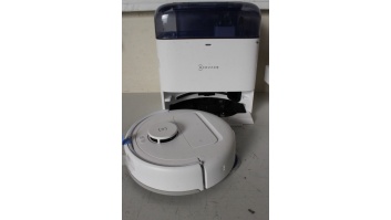 SALE OUT. Ecovacs DEEBOT mini Vacuum cleaner, Robot, Wet&Dry, ZeroTangle Technology, Agile Navigation, White/Blue + Auto-empty station | Ecovacs Robotic Vacuum Cleaner | DEEBOT mini BLUE | Wet&Dry | Li-ion | 3200 mAh | Dust capacity 1.8 L | 8000 Pa | Whit