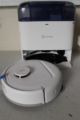 SALE OUT. Ecovacs DEEBOT mini Vacuum cleaner, Robot, Wet&Dry, ZeroTangle Technology, Agile Navigation, White/Blue + Auto-empty station | Ecovacs Robotic Vacuum Cleaner | DEEBOT mini BLUE | Wet&Dry | Li-ion | 3200 mAh | Dust capacity 1.8 L | 8000 Pa | Whit