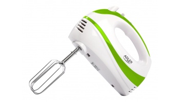 Adler | Mixer | AD 4205 g | Hand Mixer | 300 W | Number of speeds 5 | Turbo mode | White/Green