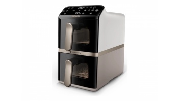 Philips Airfryer, Dual Basket | NA462/80 4000 Series | Capacity 10 L | Power 2750 W | RapidAir | Silk White/Beige