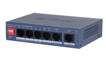 Switch|DAHUA|CS4006-4ET2GT-36|Switch type Managed|Switch layer L2|Form factor Desktop/Wall-Mounting|6xRJ-45 ports|RJ-45 Ports Type Gigabit Ethernet (10/100/1000)|4xFast Ethernet (copper) ports quantity|2xGigabit Ethernet (copper) ports quantity|Power over