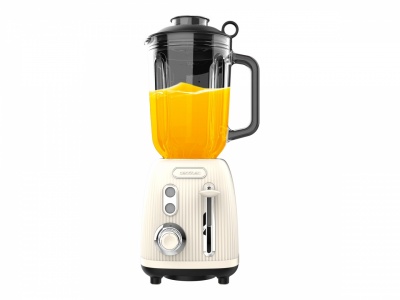 Blender | Power Black Titanium RetroBeige | Cecotec Tabletop | 1200 W | Jar capacity 1.5 L | Jar material Glass | Beige