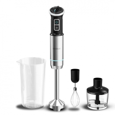 Cecotec Hand blender | Power Neutron 1100MAX Cream&Crush | Hand Blender | 1100 W | Number of speeds Adjustable | Turbo mode | Chopper | Black/Silver