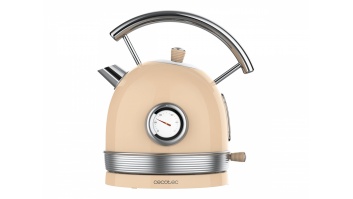 Cecotec Kettle | ThermoSense 420 Vintage | 2200 W | Electric | 1.8 L | Stainless steel | 360° rotational base | Light Beige