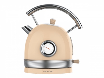 Cecotec Kettle | ThermoSense 420 Vintage | 2200 W | Electric | 1.8 L | Stainless steel | 360° rotational base | Light Beige