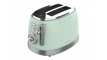 Cecotec Toaster | Toast&Taste 800 Vintage | Power 850 W | Number of slots 2 | Housing material Stainless steel | Light Green