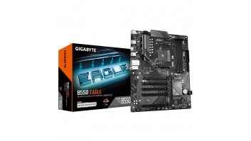 Gigabyte B550 EAGLE | Processor family AMD | Processor socket AM4 | DDR4 | Supported hard disk drive interfaces SATA, M.2 | Number of SATA connectors 4