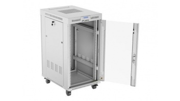 Lanberg | Rack cabinet 19" free-standing 22U/600x800 (flat pack) with glass door | FF01-6822-12SL | Grey