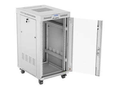 Lanberg | Rack cabinet 19" free-standing 22U/600x800 (flat pack) with glass door | FF01-6822-12SL | Grey