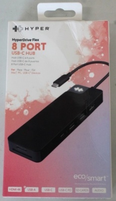 SALE OUT. Hyper HyperDrive Flex 8 Port USB-C Hub, Black | Hyper HyperDrive Flex 8 Port USB-C Hub, Black | HD4102BKGL | HDMI ports quantity 1 | Warranty 23 month(s) | DAMAGED PACKAGING