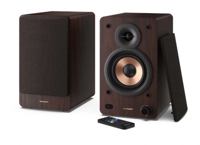 Sharp CP-SS30 Bookshelf Speakers, Brown | Sharp | Speakers | CP-SS30(BR) Bookshelf | 60 W | Bluetooth | Wireless connection | Brown