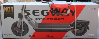 SALE OUT. Ninebot by Segway eKickScooter E3 Pro E | Segway E3 Pro E | eKickScooter | 800 W | Up to 25 km/h | 10 " | 24 month(s) | Silver and Gray | DAMAGED PACKAGING