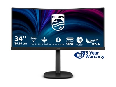 Philips | 34B2U3600C/00 | 34 " | VA | 21:9 | 60 Hz | 4 ms | 3440 x 1440 pixels | 300 cd/m² | HDMI ports quantity 1 | Black