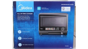 SALE OUT. Midea MSO25H Microwave oven with Grill, Airfry and Steam function, 25 L, Black | Midea Microwave oven | MSO25H | Free standing | 1000 W | Convection | 25 L | Grill | Black | DAMAGED PACKAGING, DEMO