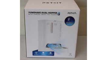 SALE OUT. Petkit P591 2 (D4SH-2) YumShare Dual-Hopper 2 Feeder with camera | PETKIT YumShare Dual-hopper 2 Automatic Feeder with Camera | Capacity 5 L | Material ABS, 304 stainless steel | White | USED, DIRTY | 24 month(s)
