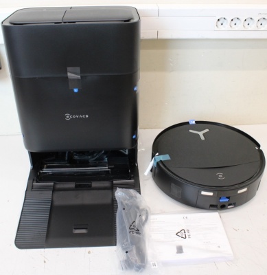 SALE OUT. Ecovacs DEEBOT T80S OMNI BLACK Vacuum cleaner, Robot, Wet&Dry, 24800Pa, TruEdge 3.0, AIVI 3D 3.0, 6400 mAh, Black + Auto-empty sta | Ecovacs Robotic Vacuum Cleaner | DEEBOT T80S OMNI BLACK | Wet&Dry | 6400 mAh | 24800 Pa | Black | ITEM USED, DIR