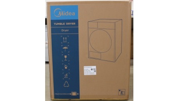 SALE OUT. | Midea Dryer Machine | MD205H80BW/W-BK | Energy efficiency class C | Front loading | 8 kg | LED | Depth 60 cm | White | DAMAGED INNER PACKAGING, DEMO