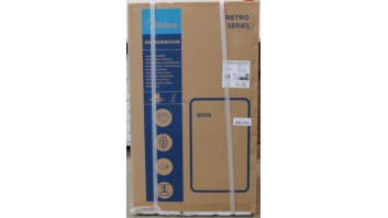 SALE OUT. Midea Refrigerator | MDRD142SLE32 | Energy efficiency class E | Free standing | Larder | Height 83.5 cm | Fridge net capacity 93 L | 41 dB | Red | DAMAGED INNER PACKAGING, DENTED ITEM'S BACK SIDE