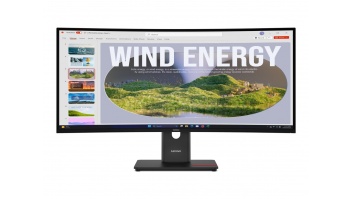 Lenovo | ThinkVision | T34WD-40 | 34 " | VA | 21:9 | 120 Hz | 4 ms | 3440 x 1440 pixels | 300 cd/m² | HDMI ports quantity 1 | Eclipse black | Warranty 36 month(s)