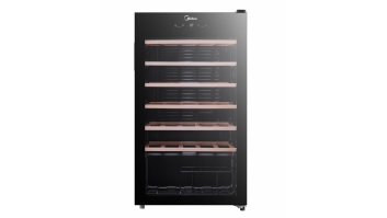 Midea Wine Cooler | MDRW150FGG22W | Energy efficiency class Class G | Free standing | Bottles capacity 34 | Black