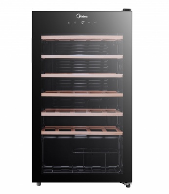 Midea Wine Cooler | MDRW150FGG22W | Energy efficiency class Class G | Free standing | Bottles capacity 34 | Black