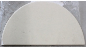 SALE OUT. TunaBone | Half moon pizza stone, 190 mm for Kamado 23/24inch | CHIPPED CORNER