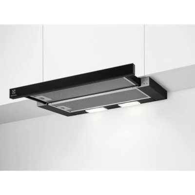 Electrolux izvelkams tvaika nosūcējs, 60 cm, C, melns