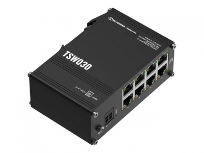 Teltonika | Switch | TSW030 | Unmanaged | DIN rail mountable | 10/100 Mbps (RJ-45) ports quantity 8 | Power supply type 2-pin industrial DC power socket