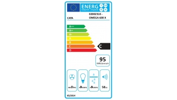 CATA Hood | OMEGA 600 X/M | Wall mounted | Energy efficiency class C | Width 60 cm | 645 m³/h | Mechanical control | LED | Stainless steel