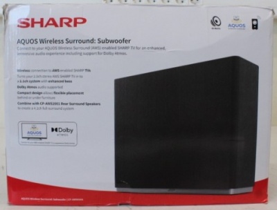 SALE OUT. Sharp AQUOS Wireless Surround Subwoofer | Sharp | AQUOS Surround Subwoofer | CP-AWS0101 | Wi-Fi | DAMAGED PACKAGING
