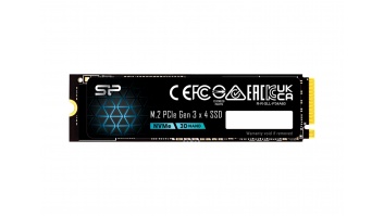 Silicon Power SP P34A60 | 128 GB | Solid-state drive interface M.2 PCIe Gen 3x4 | Read speed 1800 MB/s | Write speed 600 MB/s